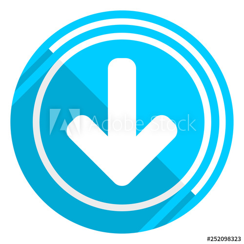500x500 Download Arrow Flat Design Blue Web Icon, Easy To Edit Vector