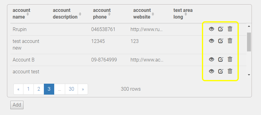 857x378 Salesforce Table Editviewdelete Links With Icons