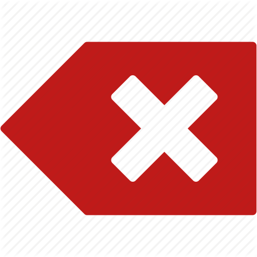 512x512 Back, Backspace, Close, Delete Tag, Edit, Erase, Remove Icon