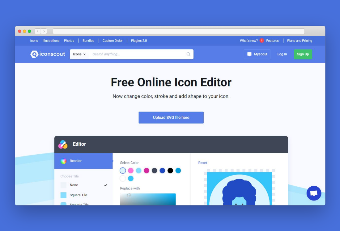1100x750 Free Online Icon Editor