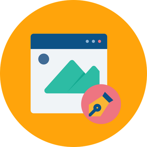 512x512 Online, Photo, Picture, Editing, Site, Editor, App Icon Of Flat