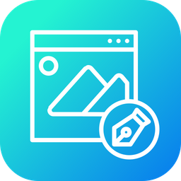 256x256 Online, Photo, Picture, Editing, Site, Editor, App Icon Of Line