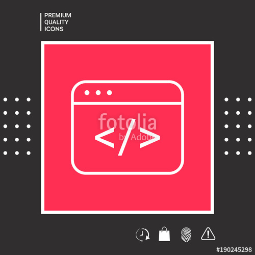 500x500 Code Editor Icon Stock Image And Royalty Free Vector