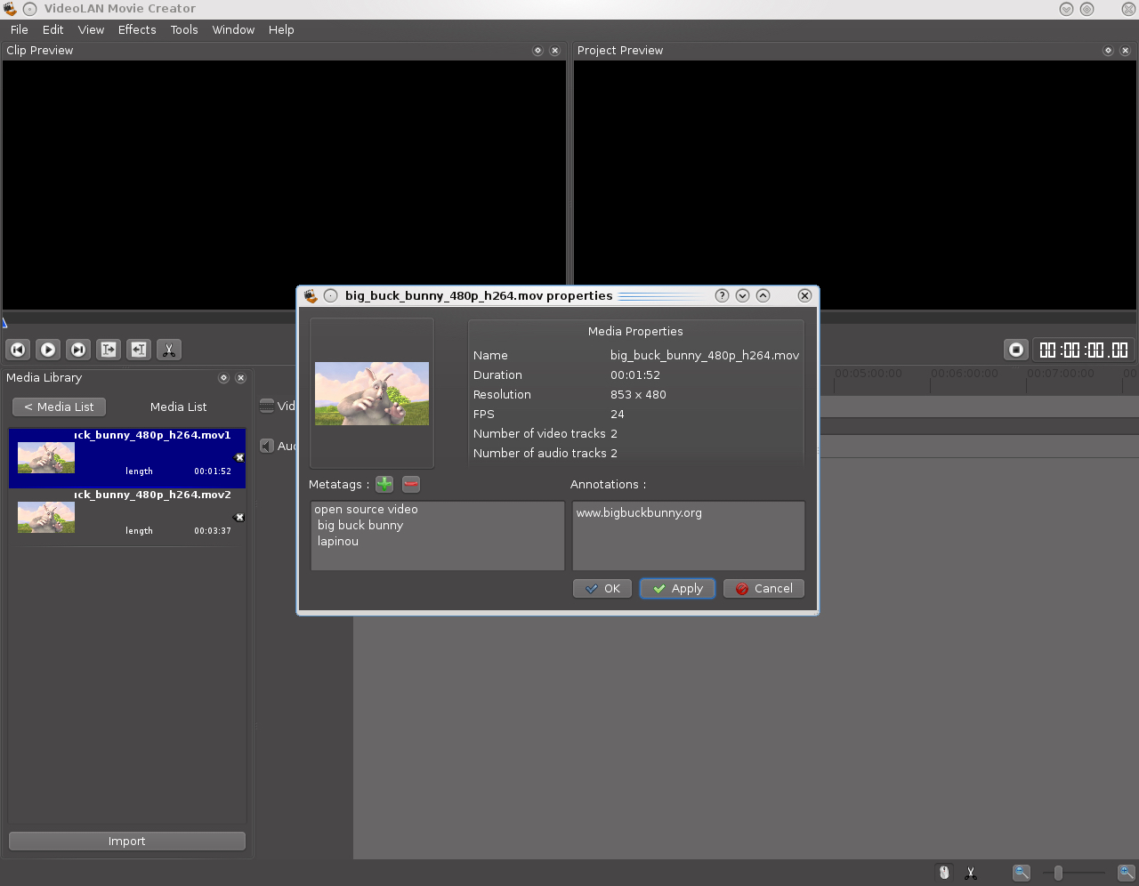 1280x996 Vlmc, Open Source Video Editor