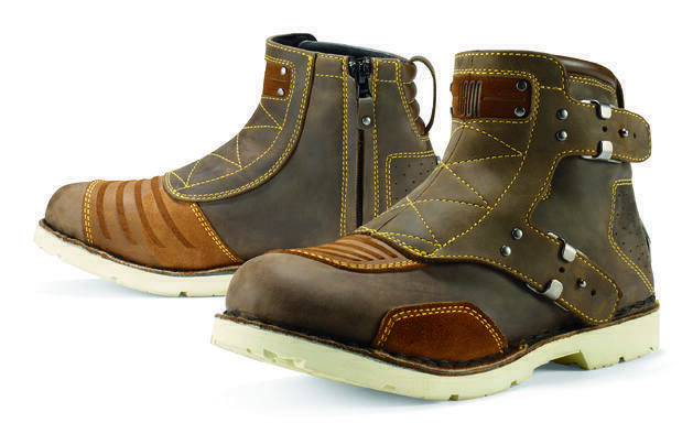 629x394 Icon Motorcycle El Bajo Women's Boots Brown For Sale