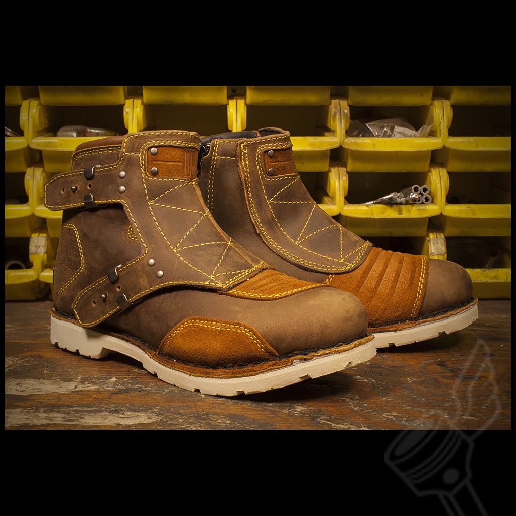 1024x1024 Oiled Brown Icon El Bajo Boots Men's Fashion Motorcycle
