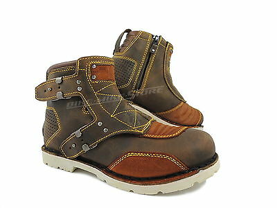 400x300 Icon Boat El Bajo Motorcycle Boots Leather Brownrown Size
