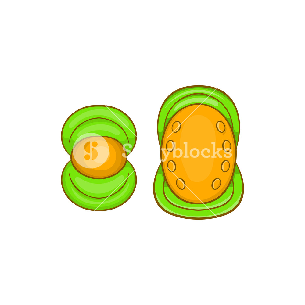 1000x1000 Knee Protector And Elbow Pad Icon In Cartoon Style On A White