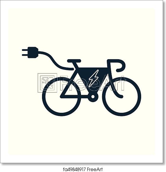 561x581 Free Art Print Of Electro Bicycle Bike E Bike Icon Electro