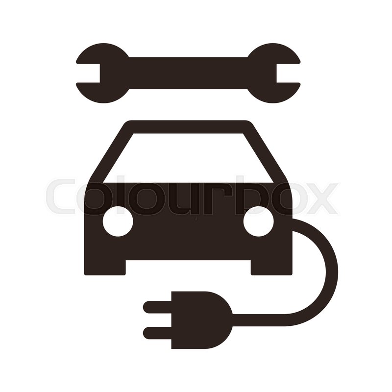 800x800 Electric Car Service Icon Electric Stock Vector Colourbox