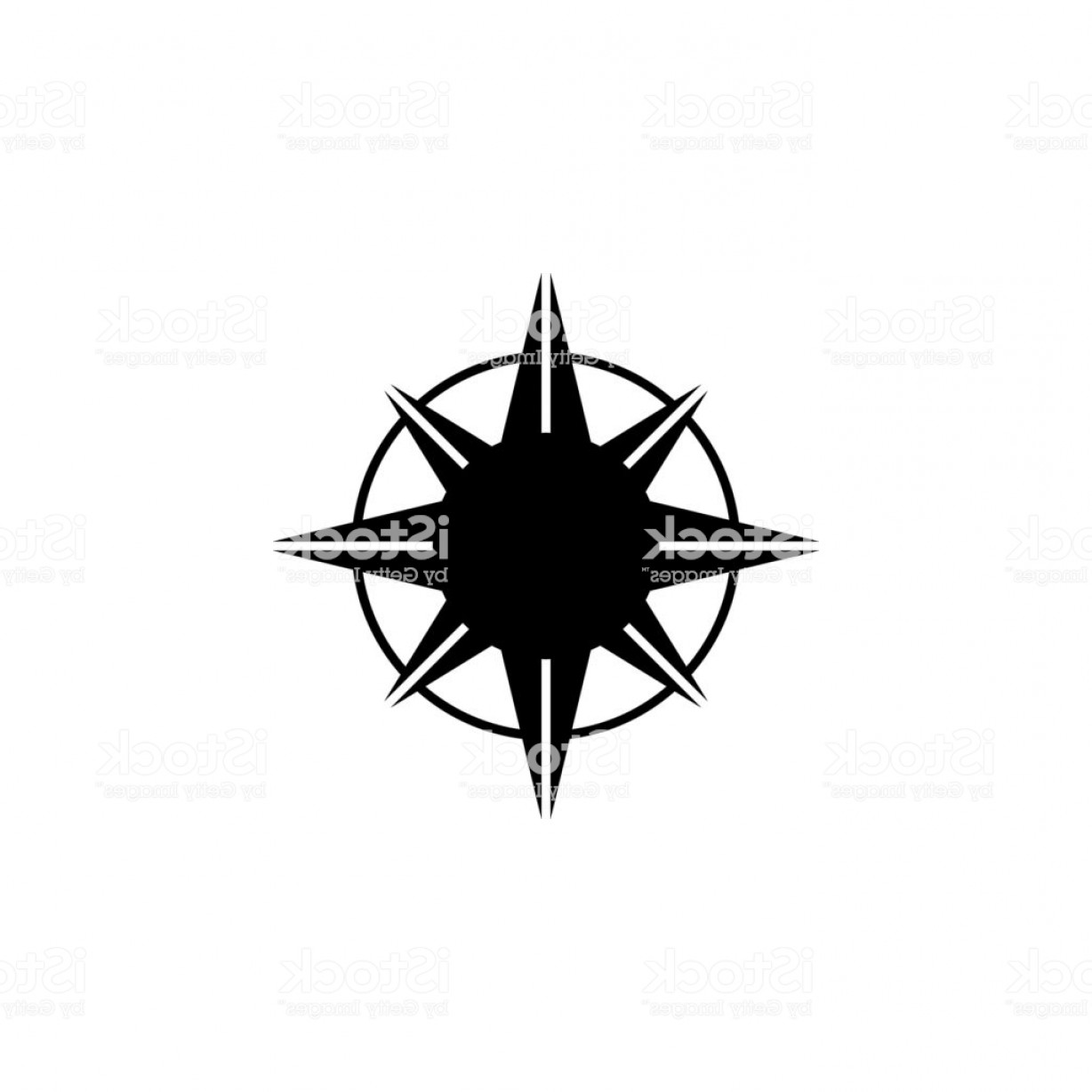 1228x1228 Eight Pointed Star In A Circle Icon Element Of Tattoo Icon