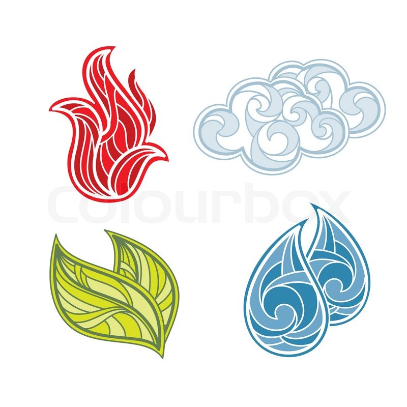 800x800 Abstract Vector Icon Set Of Nature Stock Vector Colourbox