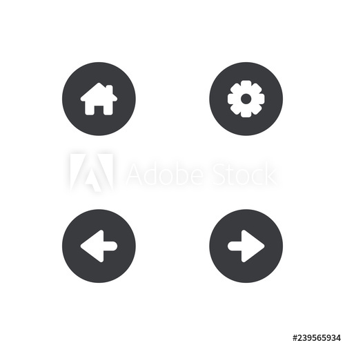 500x500 Navigation Button Icon Set Vector Circle Icon Browser Navigation