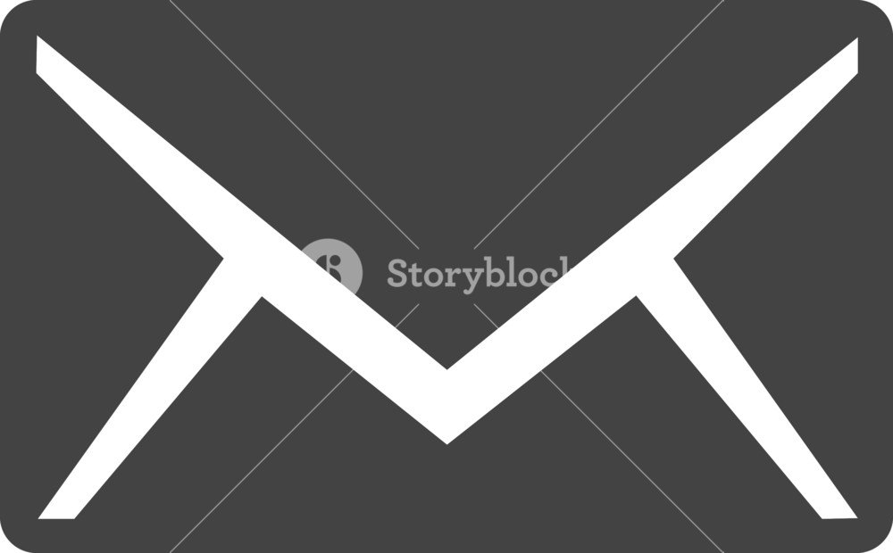 1000x620 Email Glyph Icon Royalty Free Stock Image