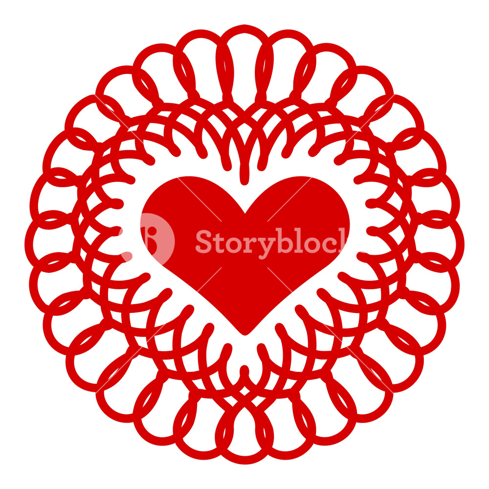 1000x1000 Embroidery Heart Icon Simple Illustration Of Embroidery Heart