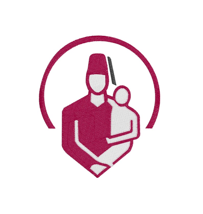 794x837 Shriner And Child Icon Embroidery Design Etsy