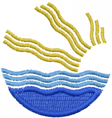 380x400 Water Sun Icon Embroidery Designs, Machine Embroidery Designs