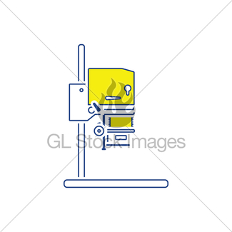 325x325 Icon Of Photo Enlarger Gl Stock Images