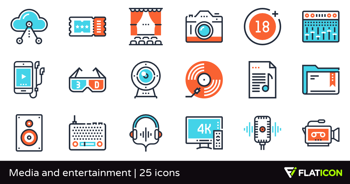 1200x630 Media And Entertainment Premium Icons