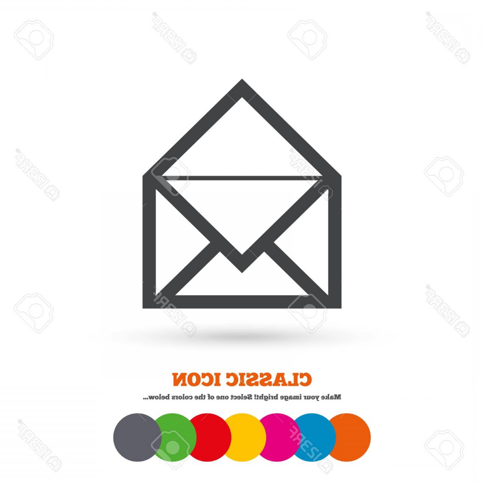 1560x1560 Photostock Vector Mail Icon Envelope Symbol Message Sign Mail