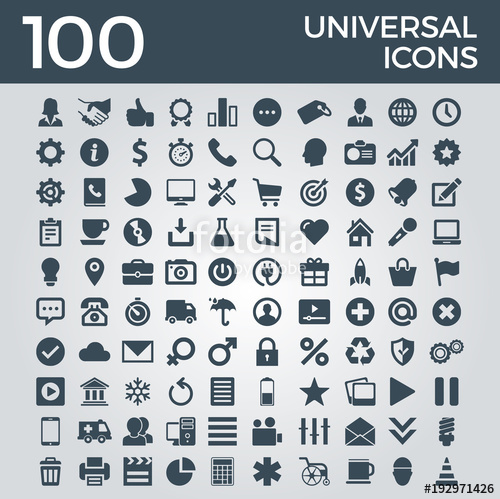 500x499 Set Of Icons, Quality Icon Collection Vector Design Stock