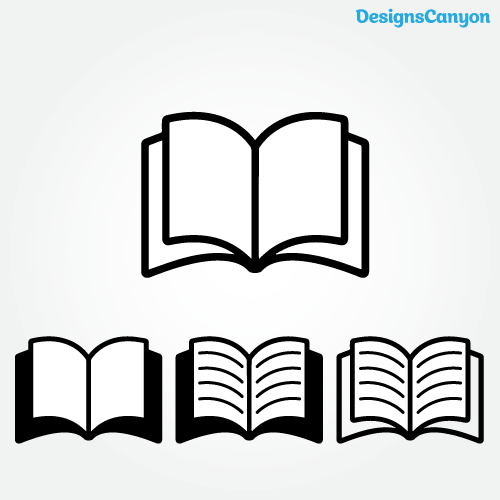 500x500 Book Icon Set Vector Free Vector
