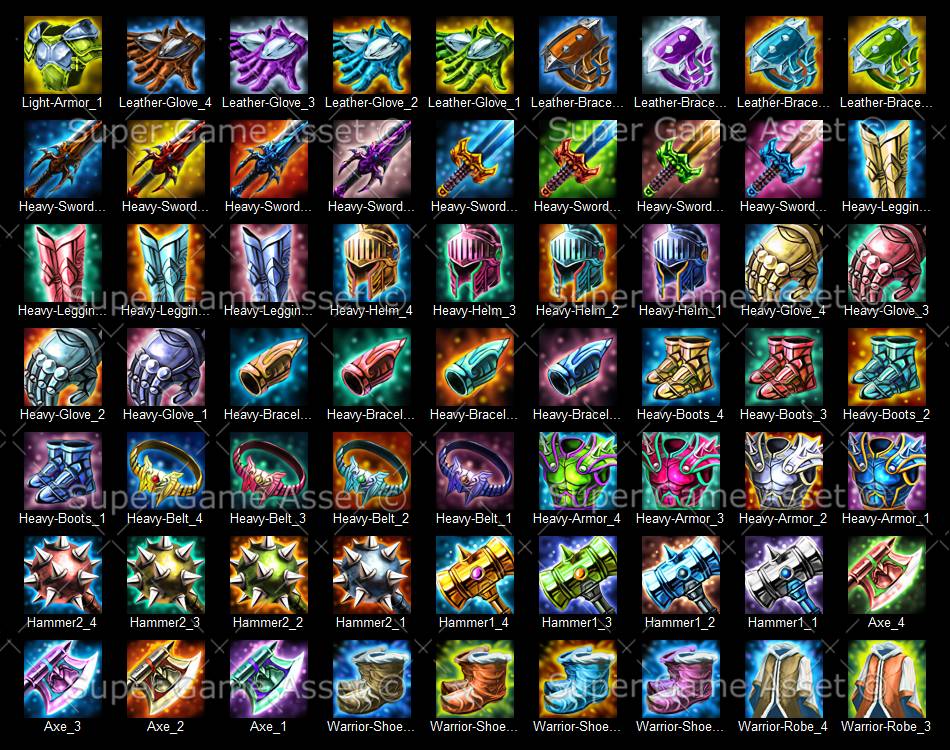 950x750 Epic Rpg Equipment Icon Set