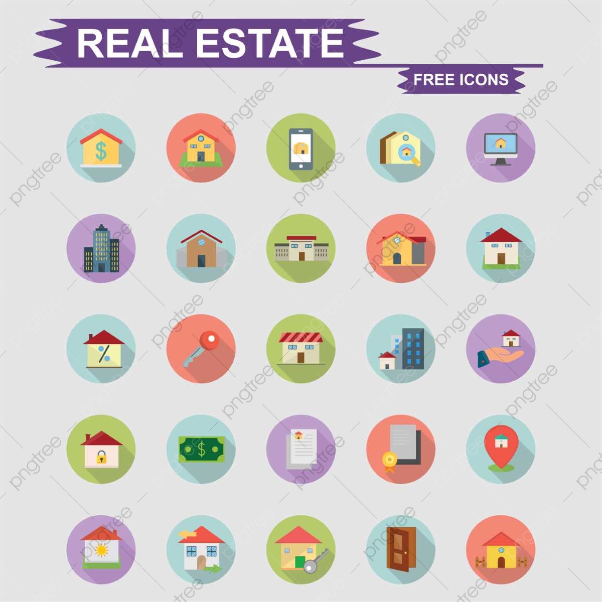 1200x1200 Real Estate Icons Set Vector, Estate, Real, Icon Png And Vector