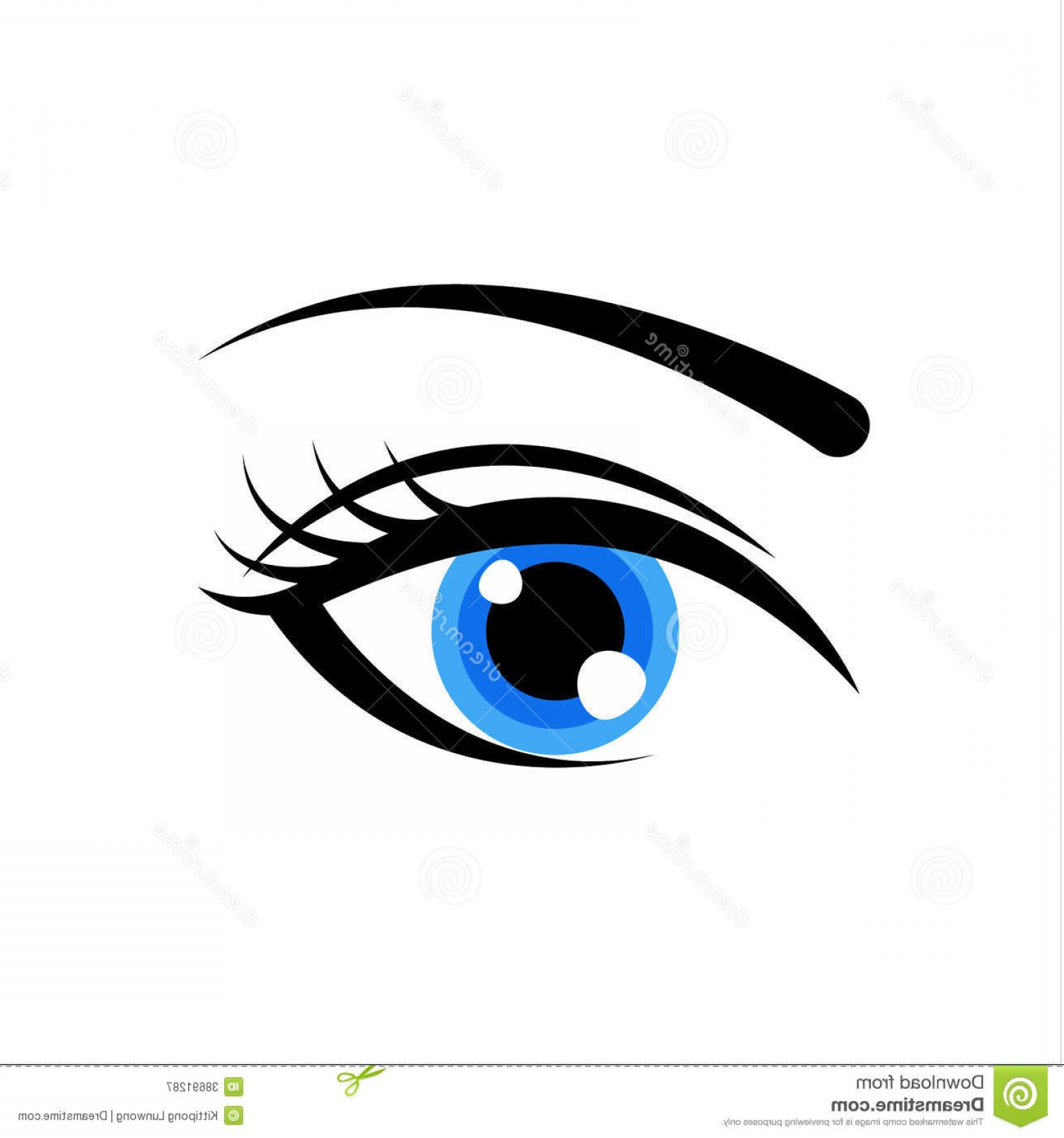 1560x1668 Royalty Free Stock Photography Vector Illustration Blue Eye Can