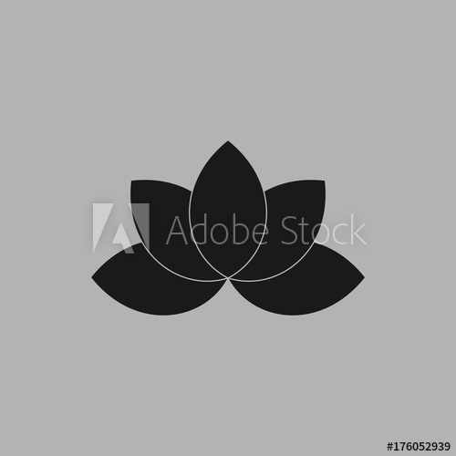 500x500 Simple Elegant Lotus Logo Vector Illustration For Identity Fashion