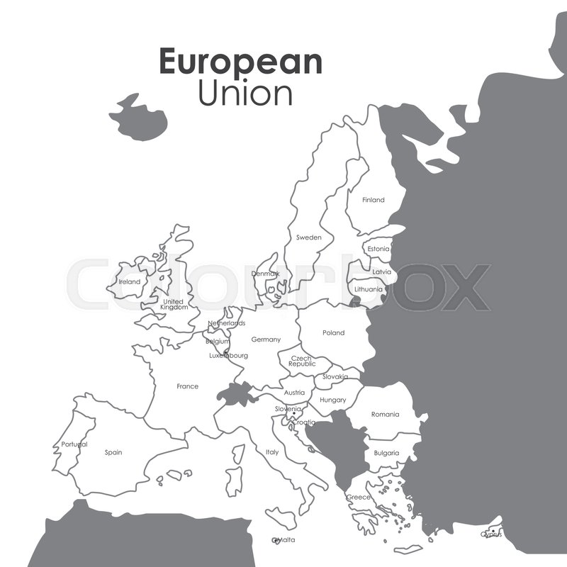 800x800 European Union Map Icon Europe Nation Stock Vector Colourbox