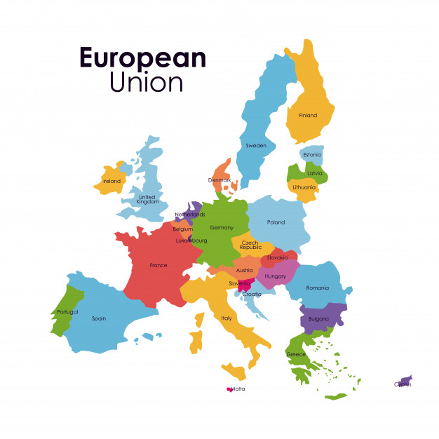626x626 European Union Map Icon Europe Nation And Government Theme