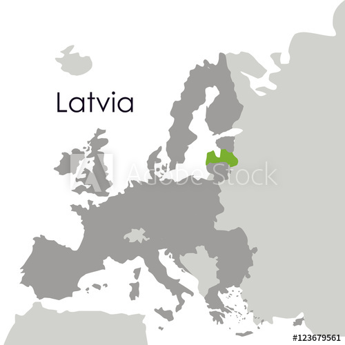 500x500 Latvia Map Icon Europe Nation And Government Theme Isolated
