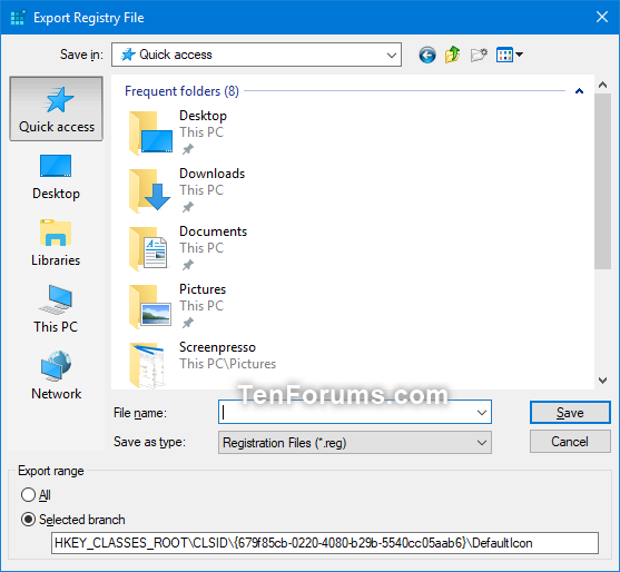 557x514 Change Quick Access Icon In Explorer In Windows Tutorials