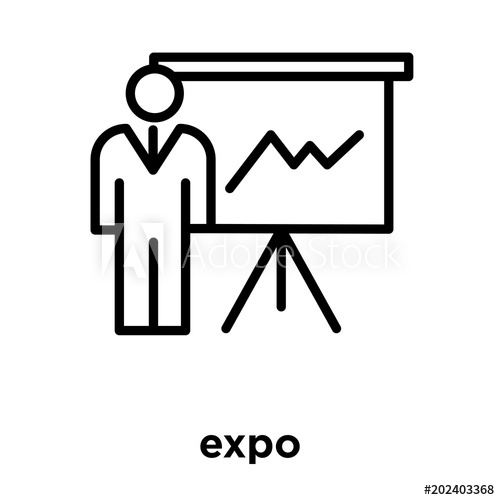 500x500 Expo Icon Isolated On White Background
