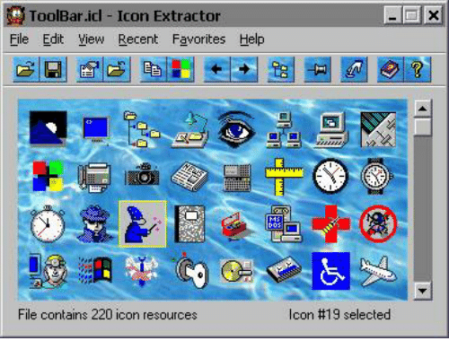 500x399 Toolbarid Icon Extractor Edit View Becent Favorites Help