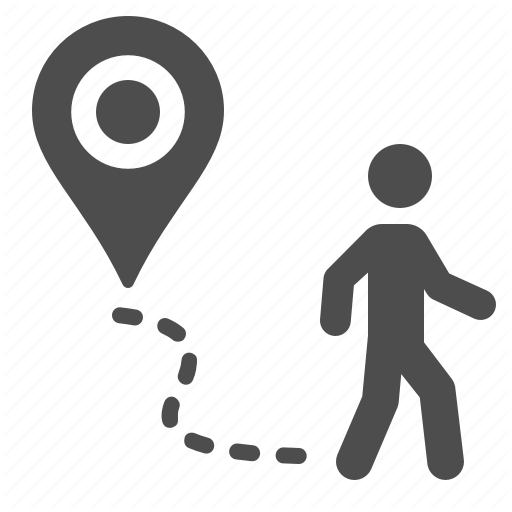 512x512 Man, Map Marker, Tourist, Travel, Walking Icon