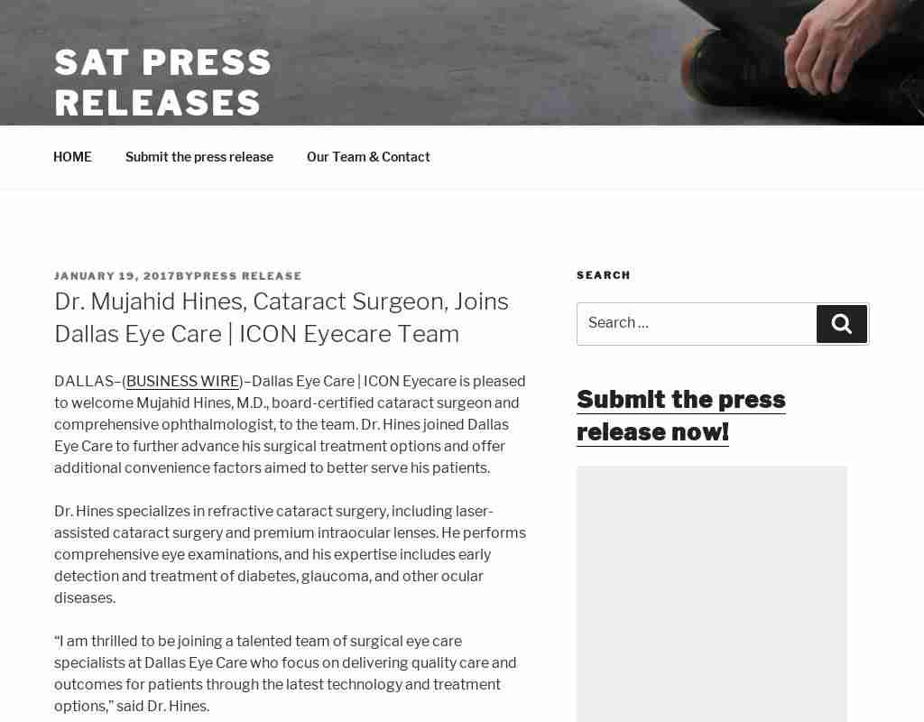 1024x800 Dr Mujahid Hines, Cataract Surgeon, Joins Dallas Eye Care Icon
