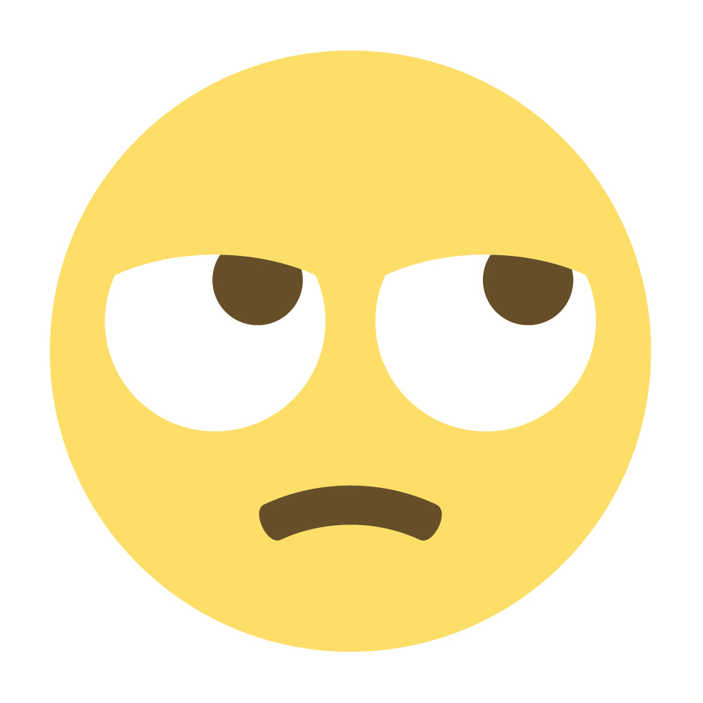 1000x1000 Emoji One Wall Icon Face With Rolling Eyes