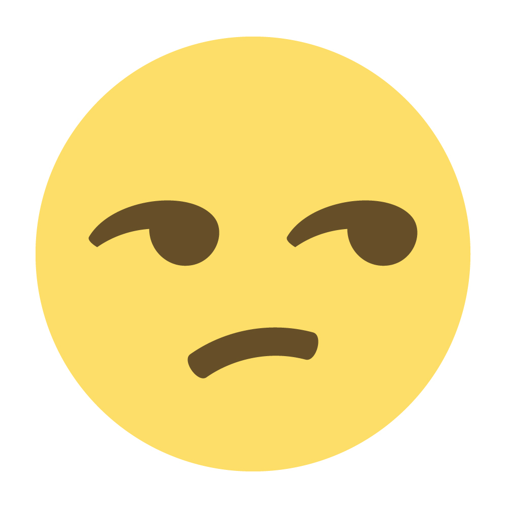 1000x1000 Emoji One Wall Icon Unamused Face