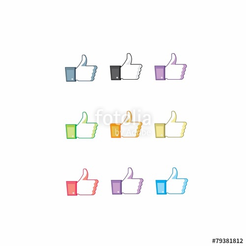 500x500 Thumb Up Like Finger Icon Facebook Stock Image And Royalty Free