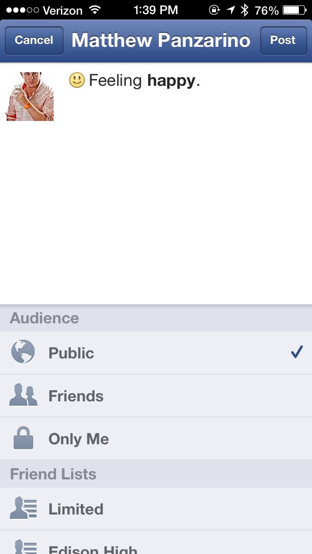 640x1136 Facebook For Ios Update Brings Status Action Icons And Easier