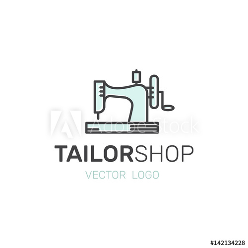 500x500 Vector Icon Style Illustration Logo Set Of Tailor Shop, Clothing