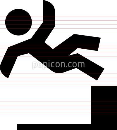400x446 Fall Off Ledge Vector Icon