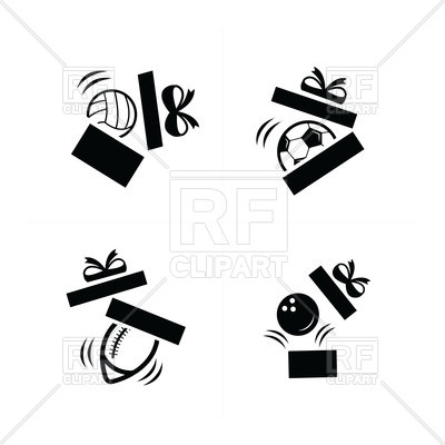 400x400 Set Of Sport Fall In Gift Icons Vector Image Of Icons And Emblems