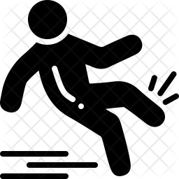 256x256 Slip And Fall Icon Of Glyph Style