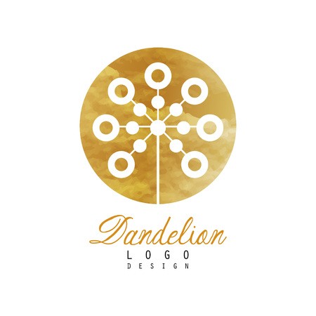 Minimalist Icon With Abstract Dandelion On Golden Textured Circle 450x450 Minimalist Icon With Abstract Dandelion On Golden Textured Circle