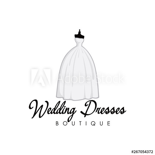 Monochrome Bridal Boutique Logo, Wedding Dresses Logo, Sign, Icon 499x500 Monochrome Bridal Boutique Logo, Wedding Dresses Logo, Sign, Icon