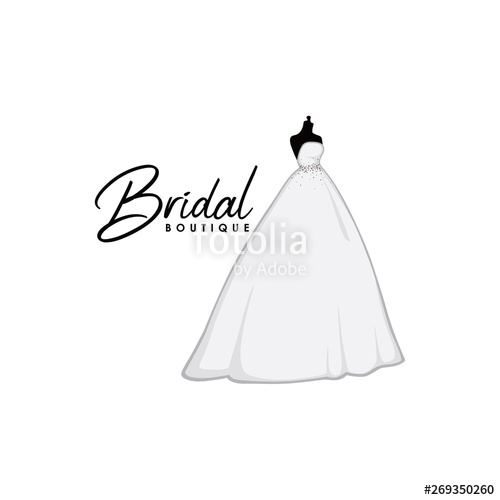 Beautiful Monochrome Bridal Boutique Logo, Sign, Icon, Mannequin 500x500 Beautiful Monochrome Bridal Boutique Logo, Sign, Icon, Mannequin