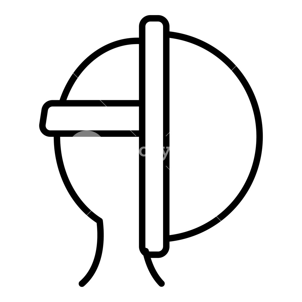 1000x1000 Fencing Protect Mask Icon Outline Fencing Protect Mask Vector